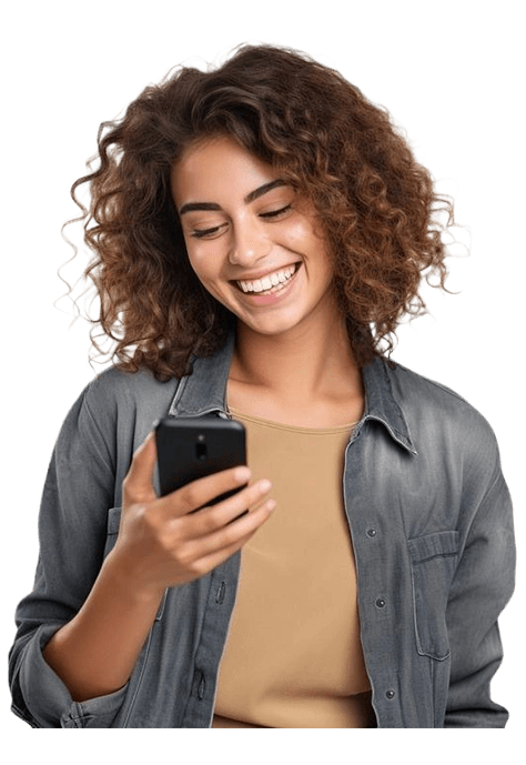 Girl Using Quote Rocket Smiling